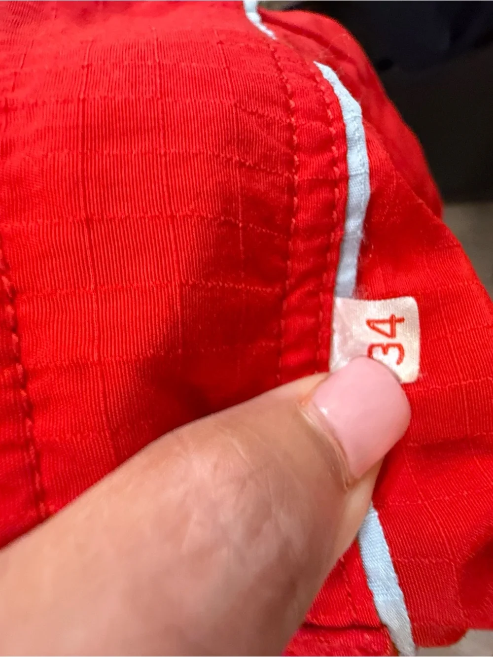 Men's Evolver Red Swim Trunks with Contrast Trim size 34